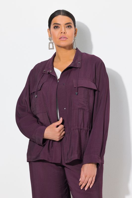 Lightweight Textured Cargo Jacket