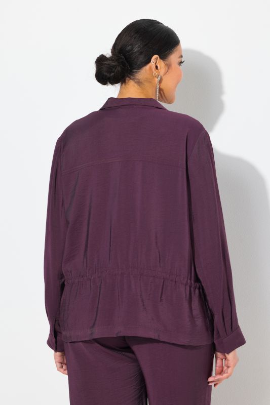 Lightweight Textured Cargo Jacket
