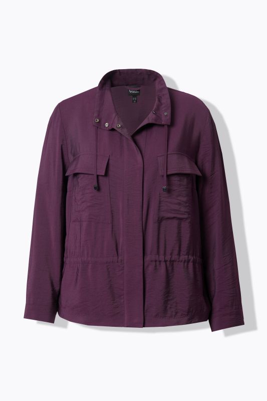 Lightweight Textured Cargo Jacket