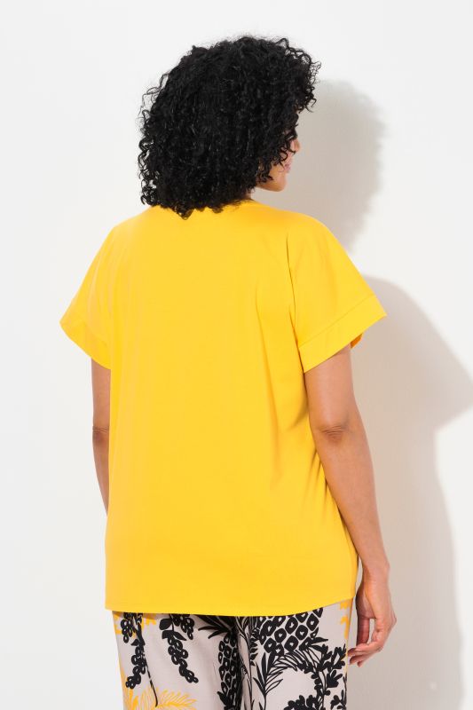 Rhinestone Pineapple Cap Sleeve Tee