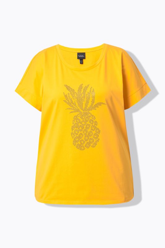 Rhinestone Pineapple Cap Sleeve Tee