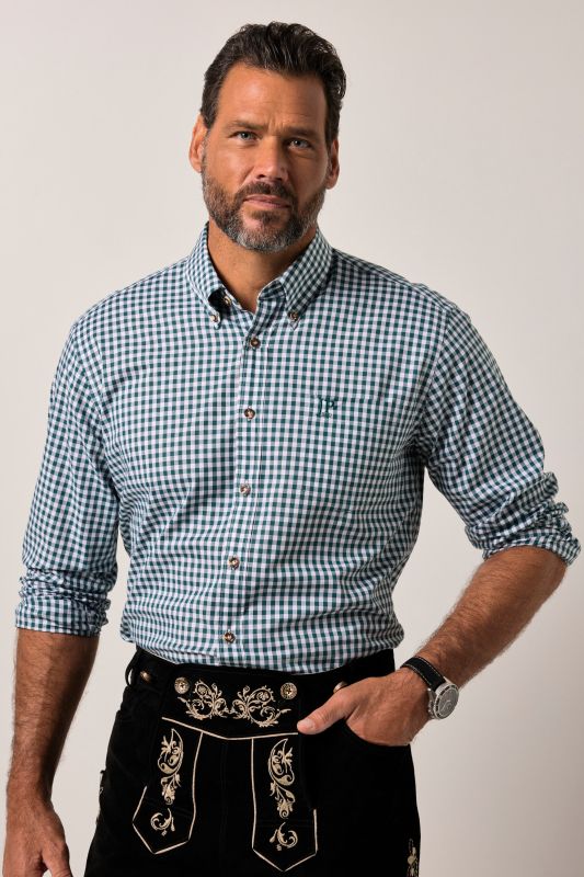 Long Sleeve Check Print Traditional Shirt