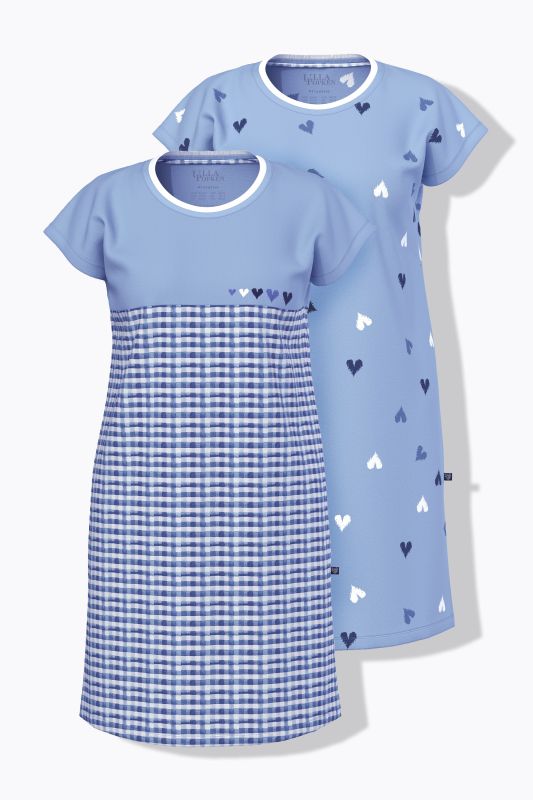 2 Piece Sleep Tees- Sweet Checks