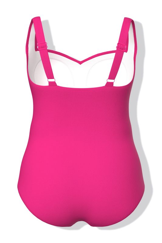 Draped Front Sweetheart Neck Front Lined Swimsuit