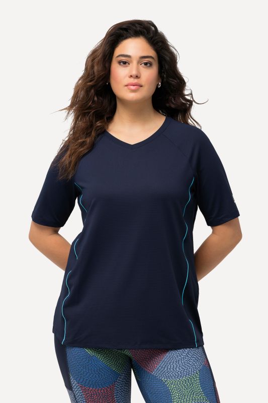 Piping Accent Functional UVP 50+ Stretch Knit Top