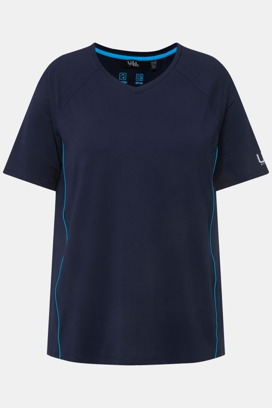 Piping Accent Functional UVP 50+ Stretch Knit Top