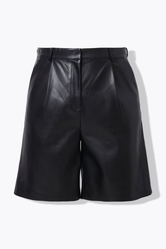 Faux Leather Bermuda Shorts