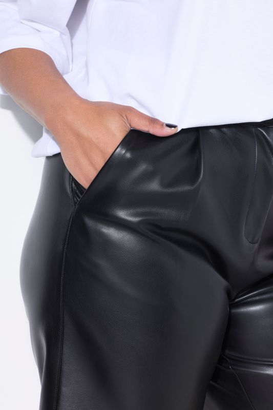 Faux Leather Bermuda Shorts