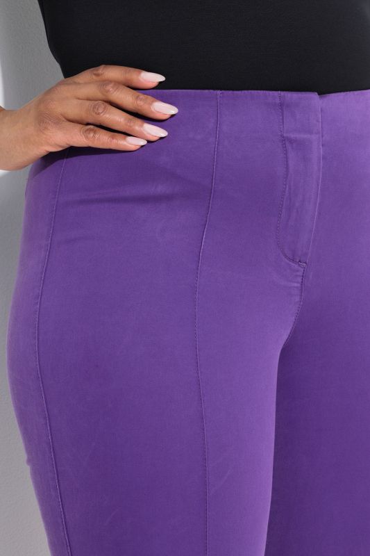 Cigarette Pintuck Elastic Waistband Pants