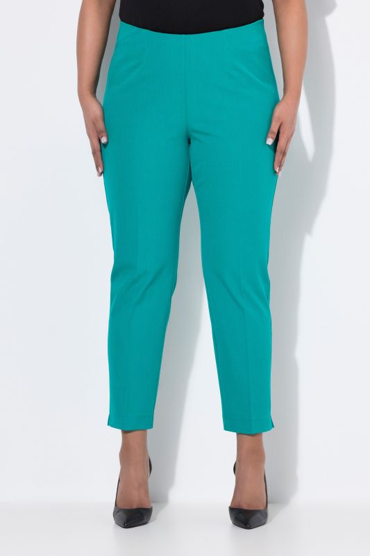 Cropped Stretch Blend Elastic Waistband Pants