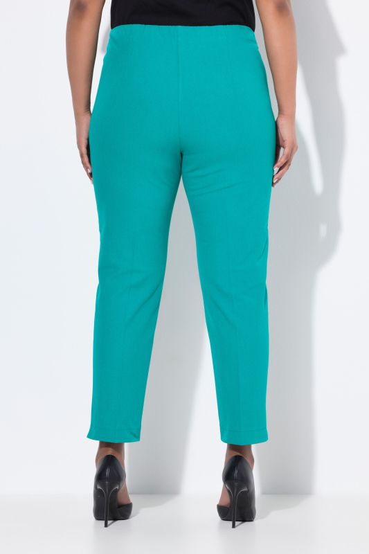 Cropped Stretch Blend Elastic Waistband Pants