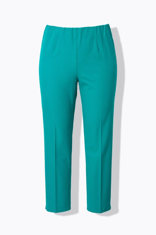 Cropped Stretch Blend Elastic Waistband Pants