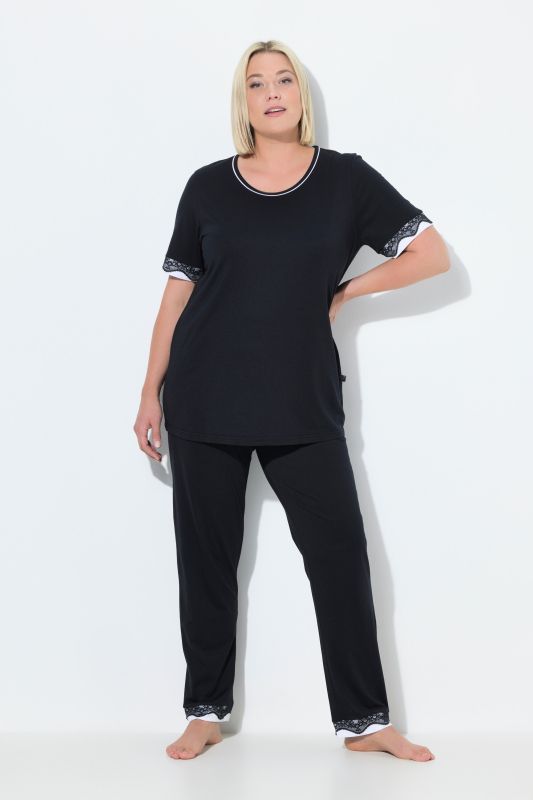 Lace Trim Pajama Set