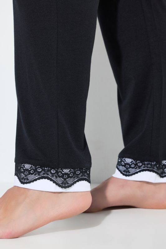 Lace Trim Pajama Set