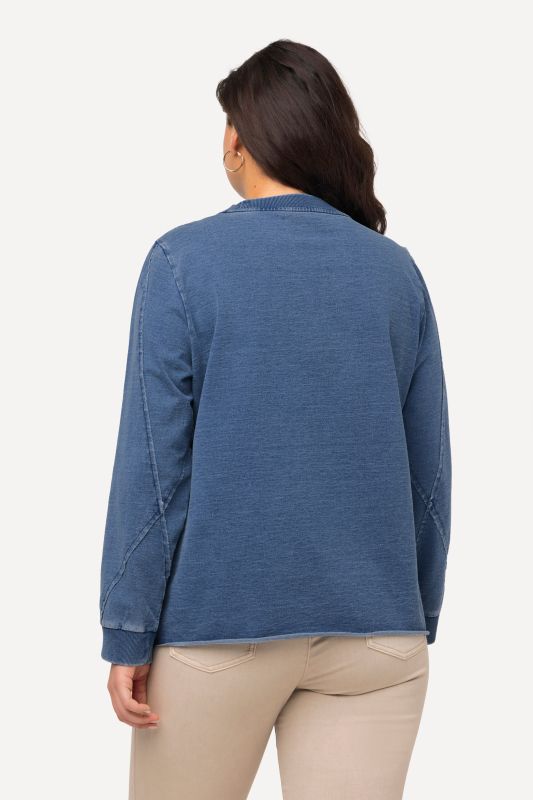 Decorative Seam Long Sleeve Crew Neck Sweatshirt