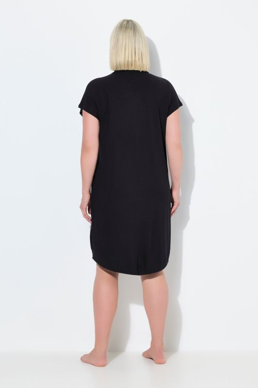Collared Cap Sleeve Nightgown