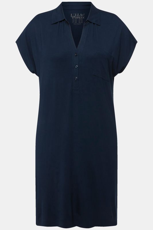 Collared Cap Sleeve Nightgown