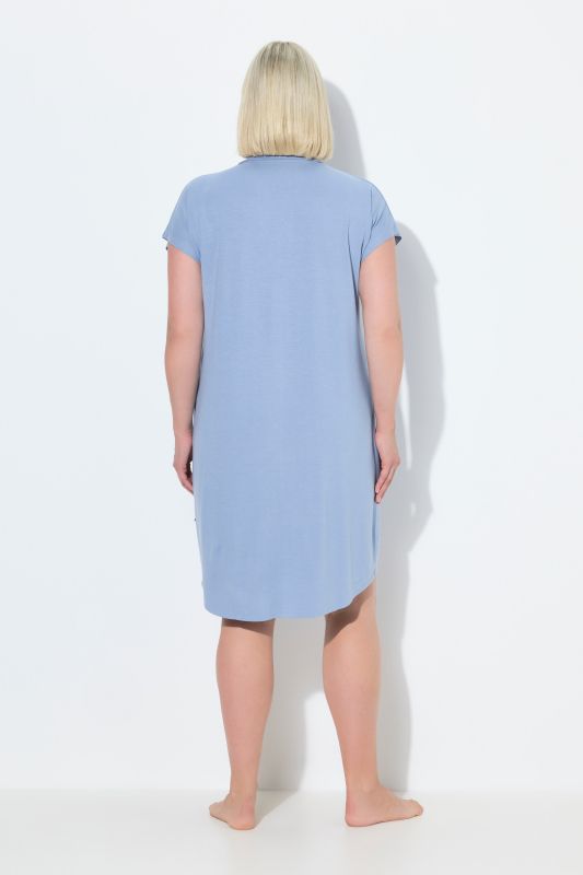 Collared Cap Sleeve Nightgown