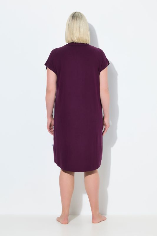 Collared Cap Sleeve Nightgown