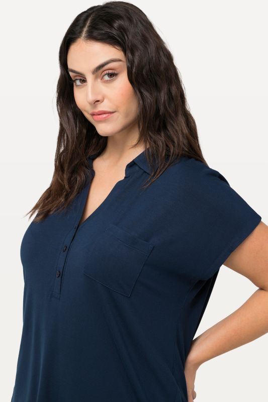 Collared Short Sleeve Pajama Set