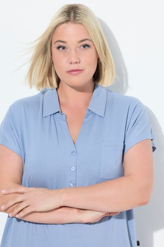 Collared Short Sleeve Pajama Set