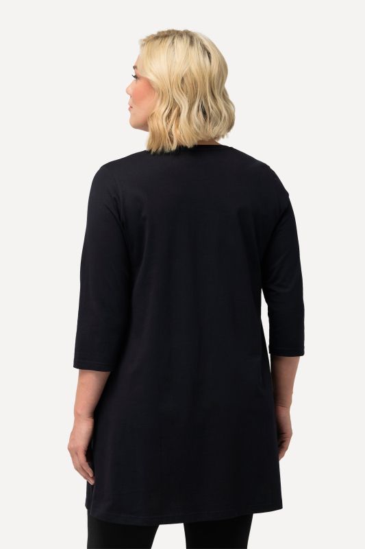 V-Neck Seam Knit  A-line Swing Tunic