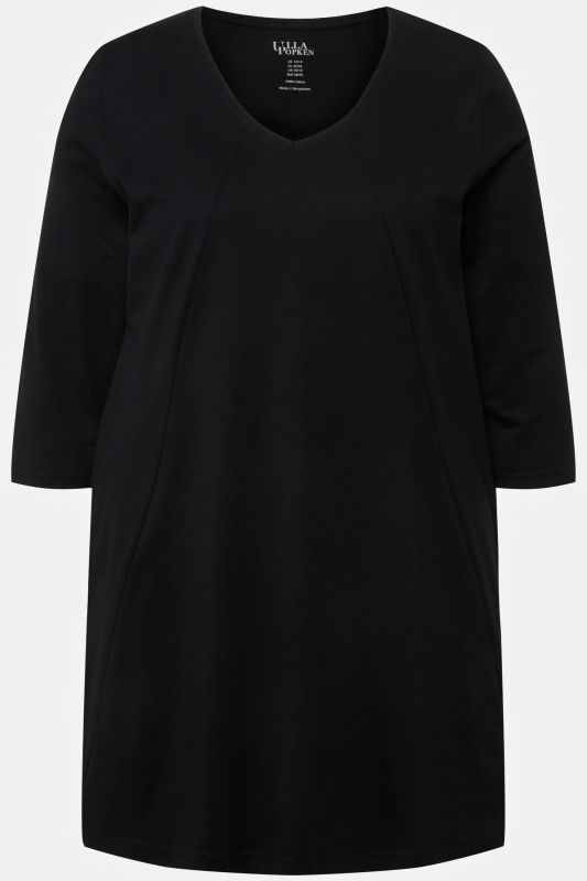 V-Neck Seam Knit  A-line Swing Tunic
