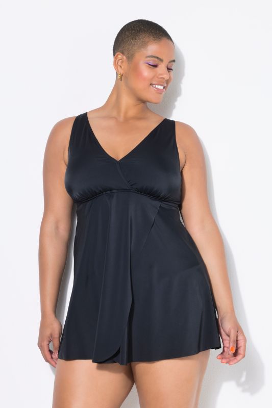 Tankini top, soft cups, wrap look