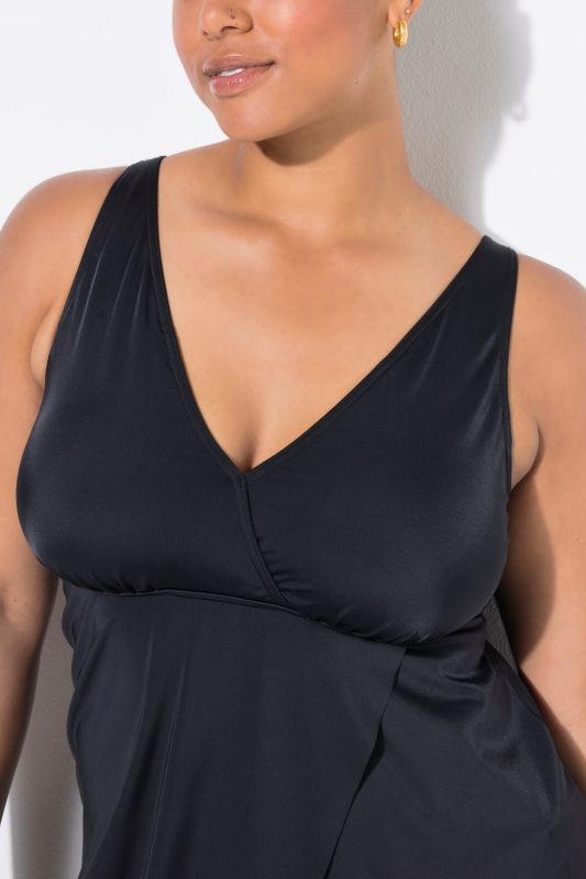 Tankini top, soft cups, wrap look