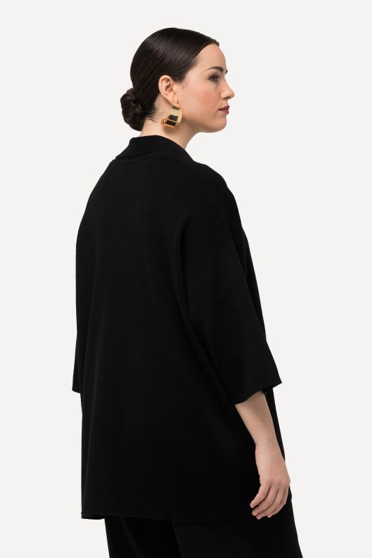Oversized Shawl Collar 3/4 Sleeve Cardigan