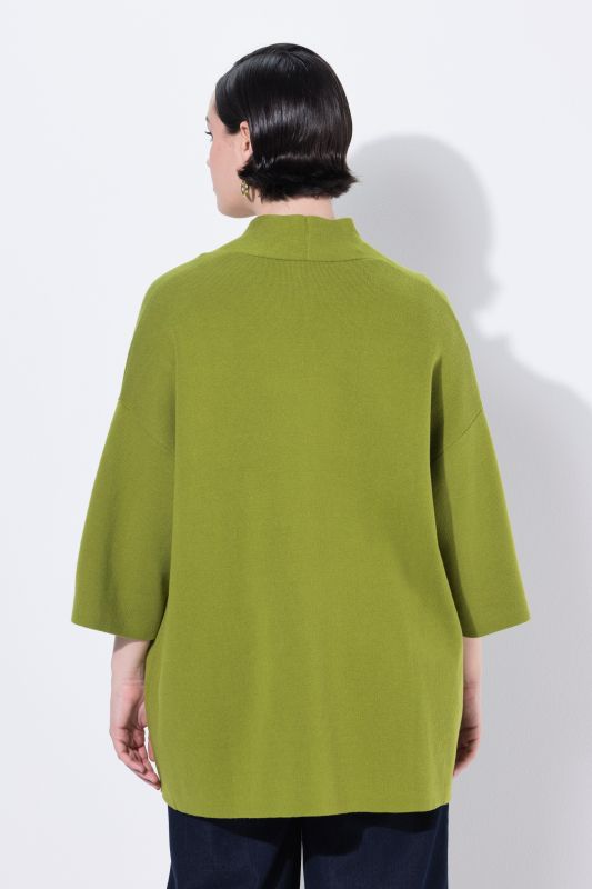 Oversized Shawl Collar 3/4 Sleeve Cardigan