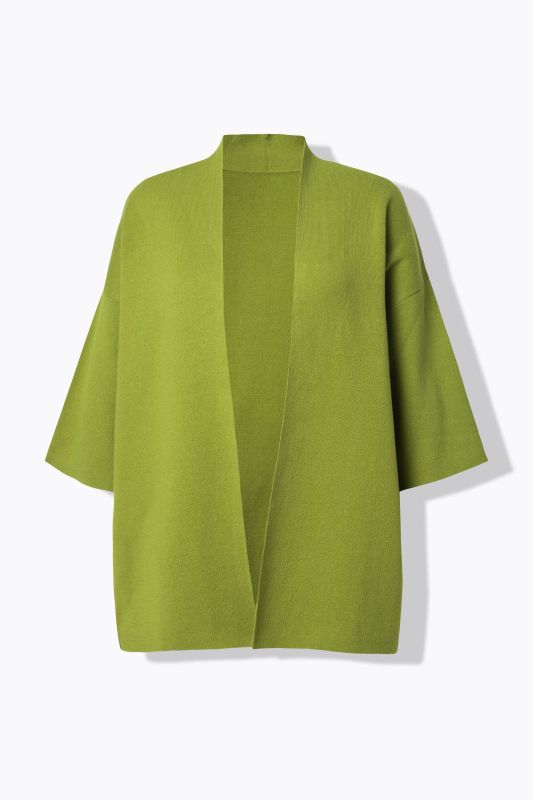 Oversized Shawl Collar 3/4 Sleeve Cardigan