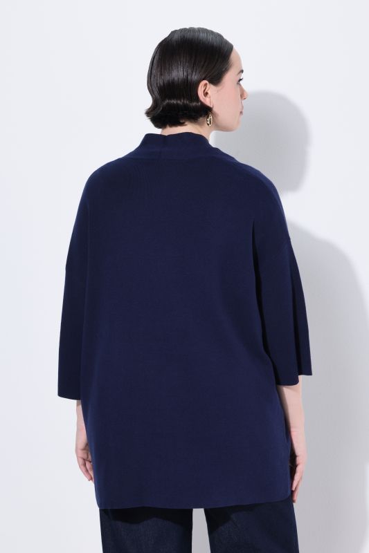 Oversized Shawl Collar 3/4 Sleeve Cardigan
