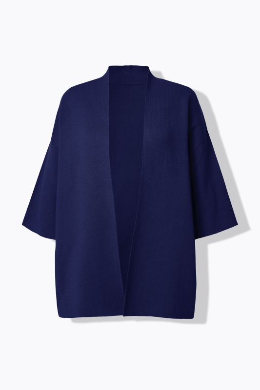 Oversized Shawl Collar 3/4 Sleeve Cardigan