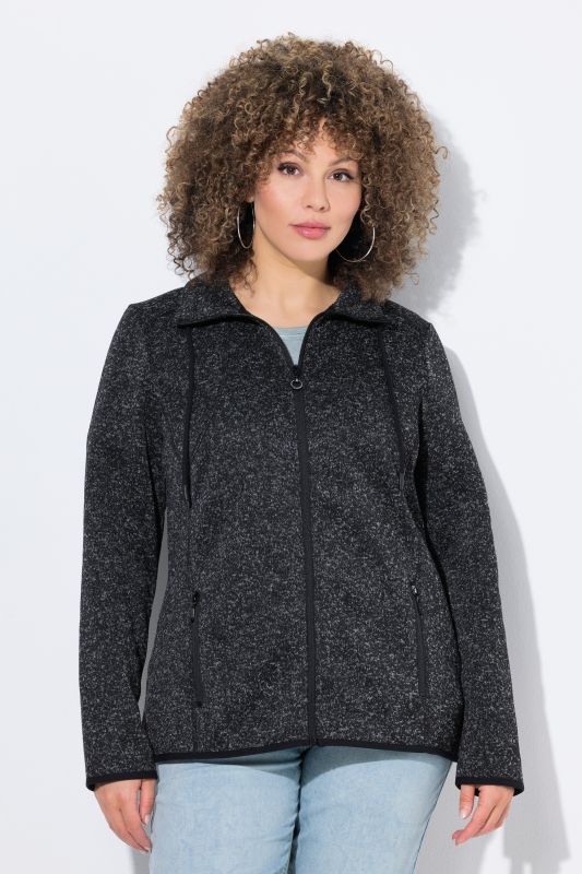 Heather Knit Fleece Jacket