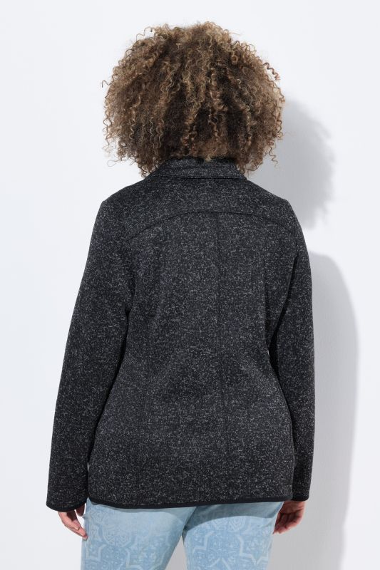 Heather Knit Fleece Jacket