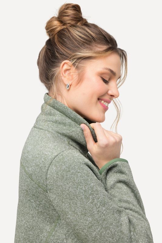 Heather Knit Fleece Jacket