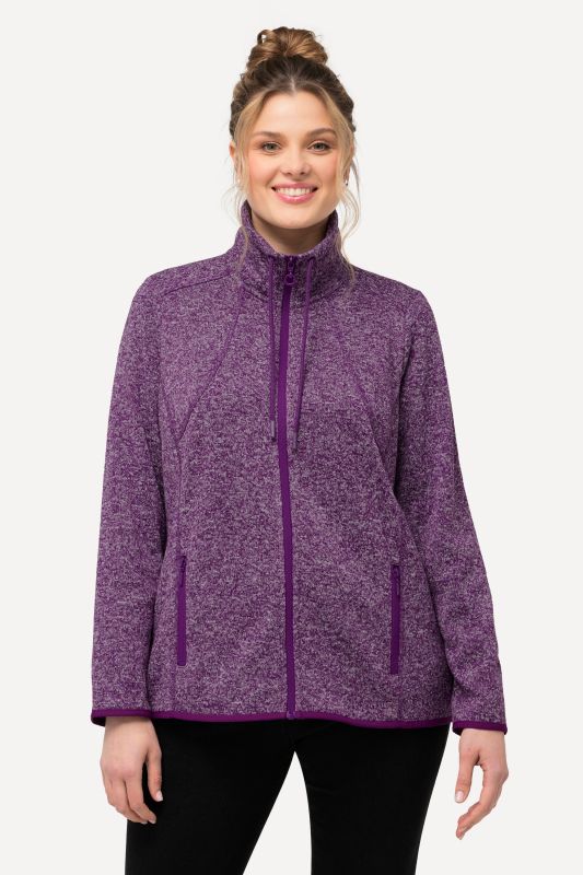 Heather Knit Fleece Jacket