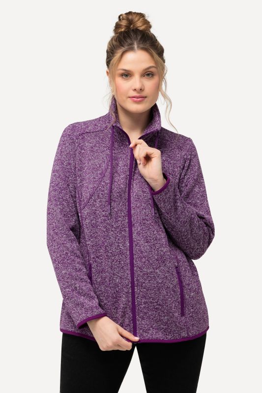 Heather Knit Fleece Jacket