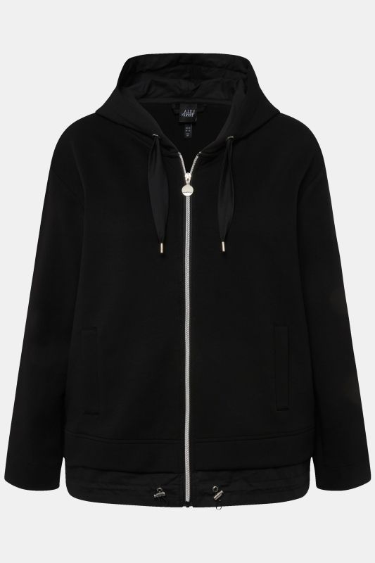 Tie Hem Zip-Up Hoodie