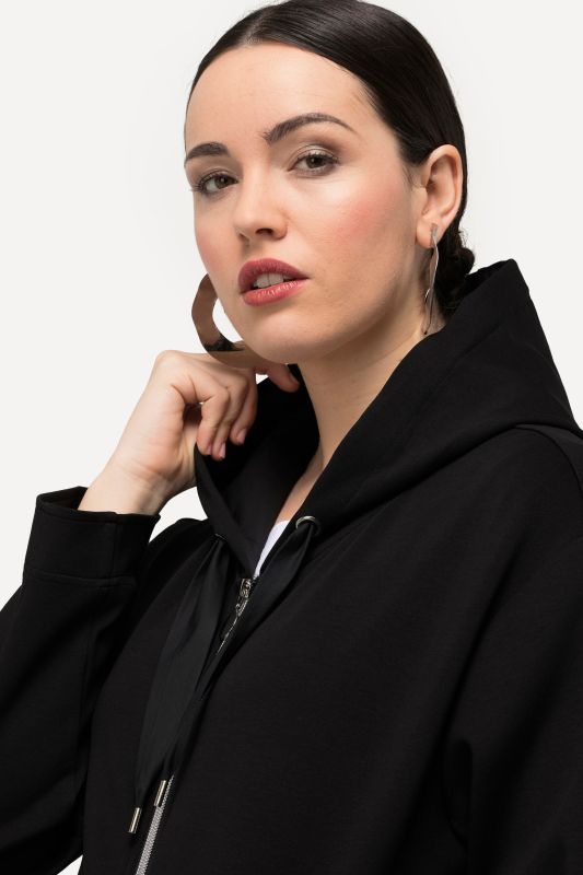 Tie Hem Zip-Up Hoodie