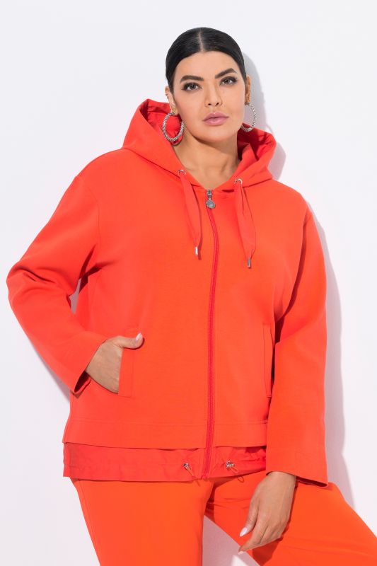 Tie Hem Zip-Up Hoodie