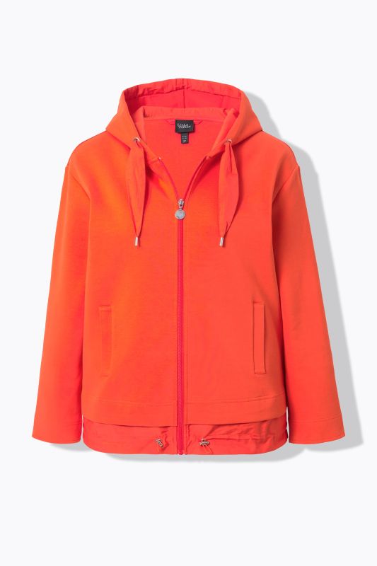 Tie Hem Zip-Up Hoodie