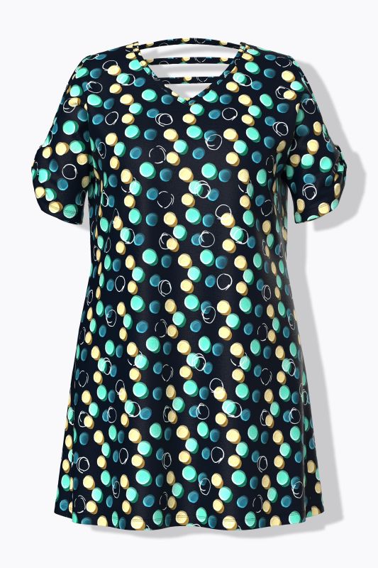 Bubble Print Short Sleeve Dress