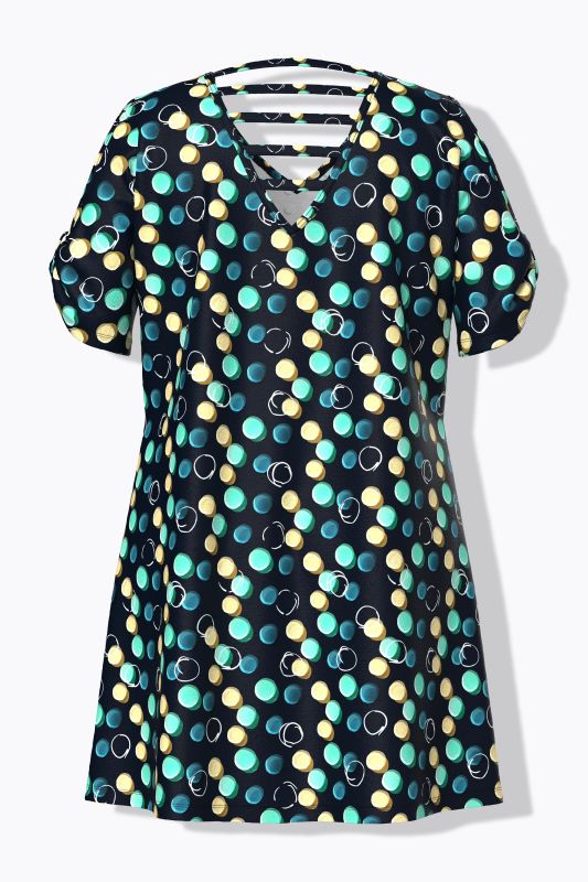 Bubble Print Short Sleeve Dress