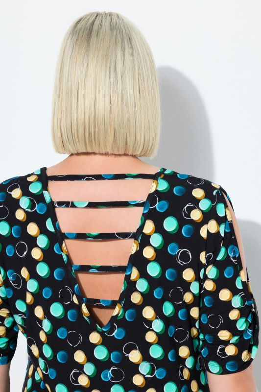 Bubble Print Short Sleeve Dress