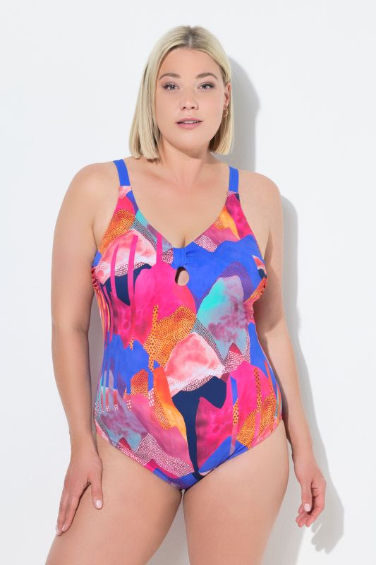 Watercolor Cutout Swimsuit