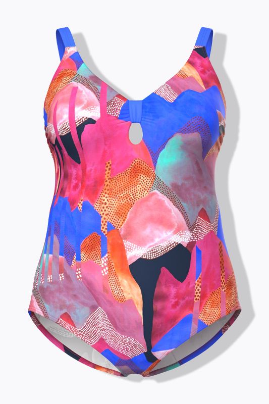 Watercolor Cutout Swimsuit