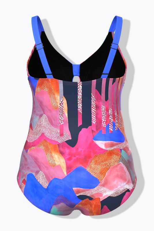 Watercolor Cutout Swimsuit