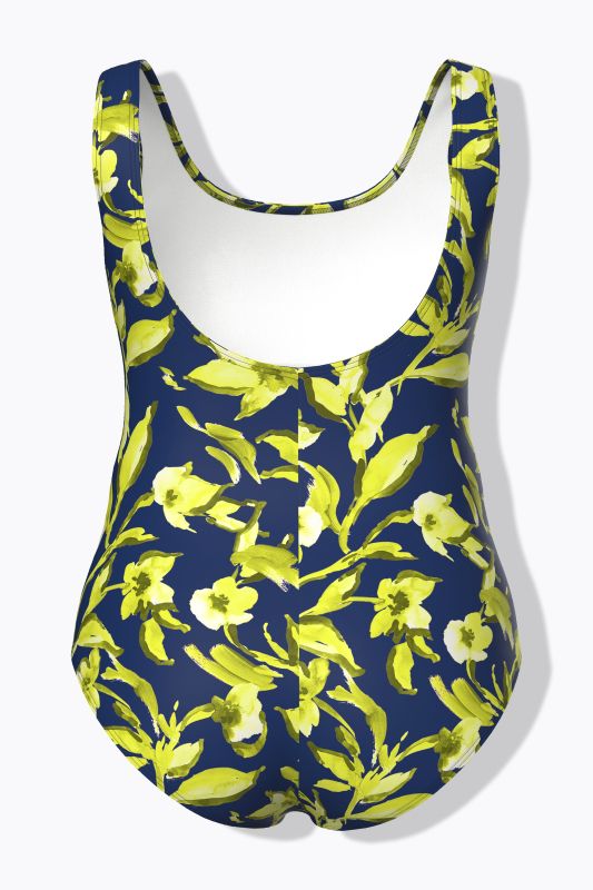 Neon Floral One Piece Swimsuit